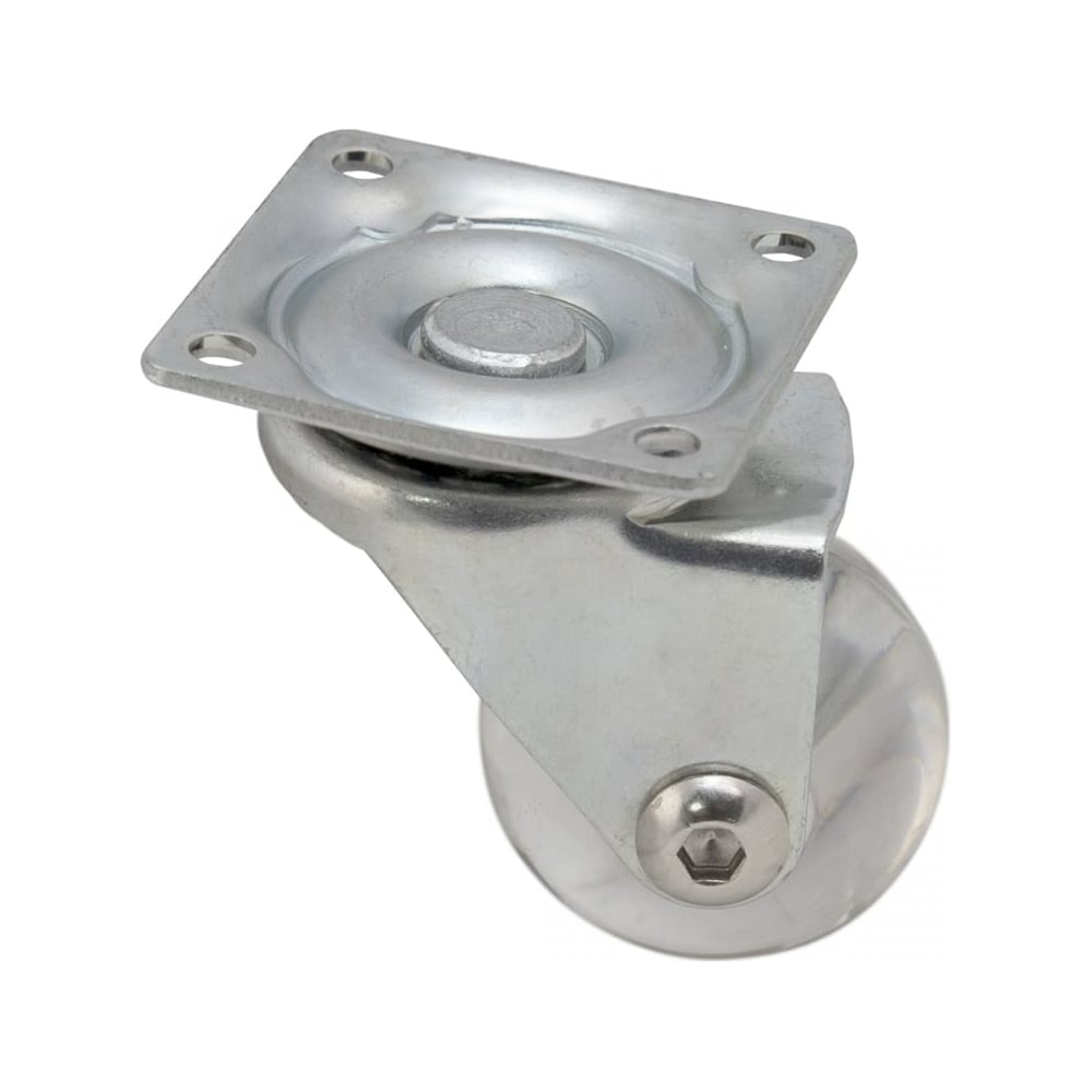 Изображение товара Мебельное колесо 35 мм с фиксированным кронштейном и резиновой контактной частью