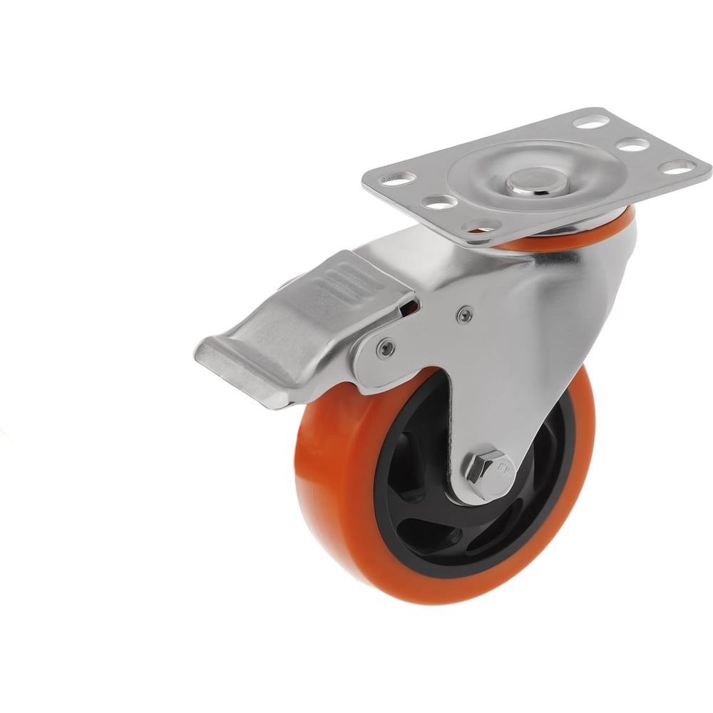 Изображение товара Колесо ПВХ 100мм с тормозом от ПКФ Сварком