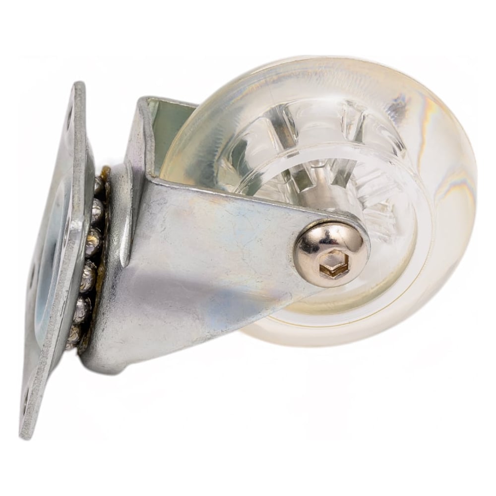 Изображение товара Колесо 50 мм с опорой, без поворота, сталь и резина для аппаратных устройств