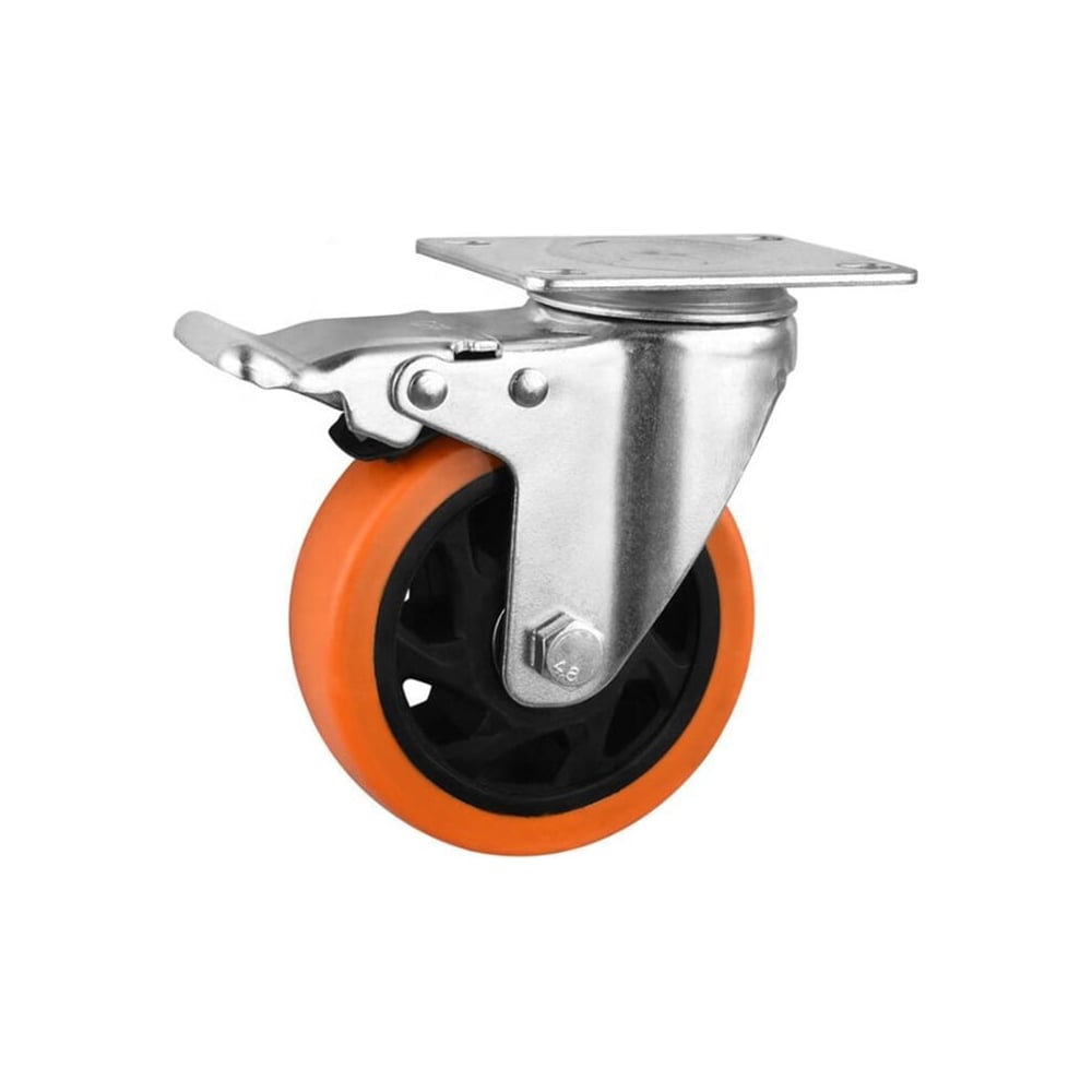 Изображение товара Колесо Сварком ПВХ 125мм поворотное с тормозом