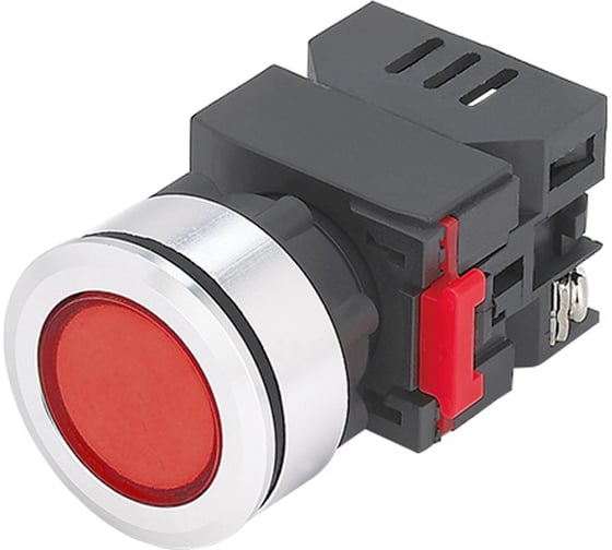 Изображение товара Индикаторная лампа Электротехник ЛС-30-К-2-24-65У1, красная, светодиодная матрица d=30мм, 24В AC/DC, IP65, ET016980