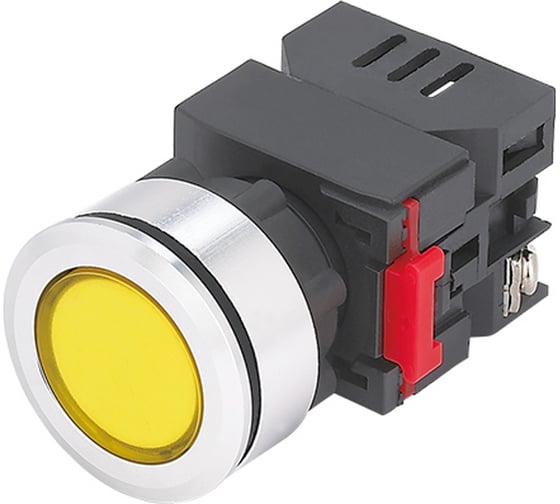 Изображение товара Индикаторная лампа Электротехник ЛС-30-Ж-2-220-65У1, жёлтая, светодиодная матрица d=30мм, 220В AC/DC, IP65, ET020020