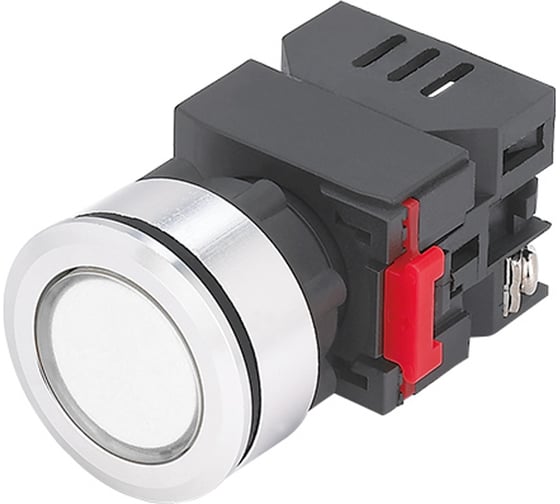 Изображение товара Индикаторная лампа Электротехник ЛС-30-Б-2-24-65У1, белая, светодиодная матрица d=30мм, 24В AC/DC, IP65, ET016977