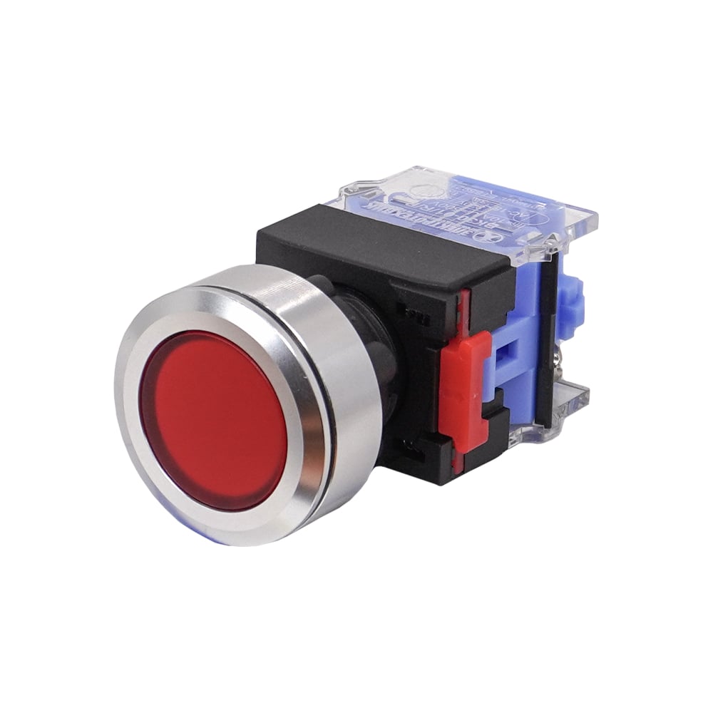 Изображение товара Выключатель кнопочный Электротехник ВК30-01/R/P цилиндр красный IP65 3А