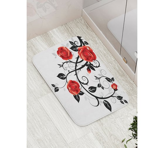 Изображение товара Коврик противоскользящий JoyArty "Колючие розы" для ванной, сауны, бассейна, bath_15439