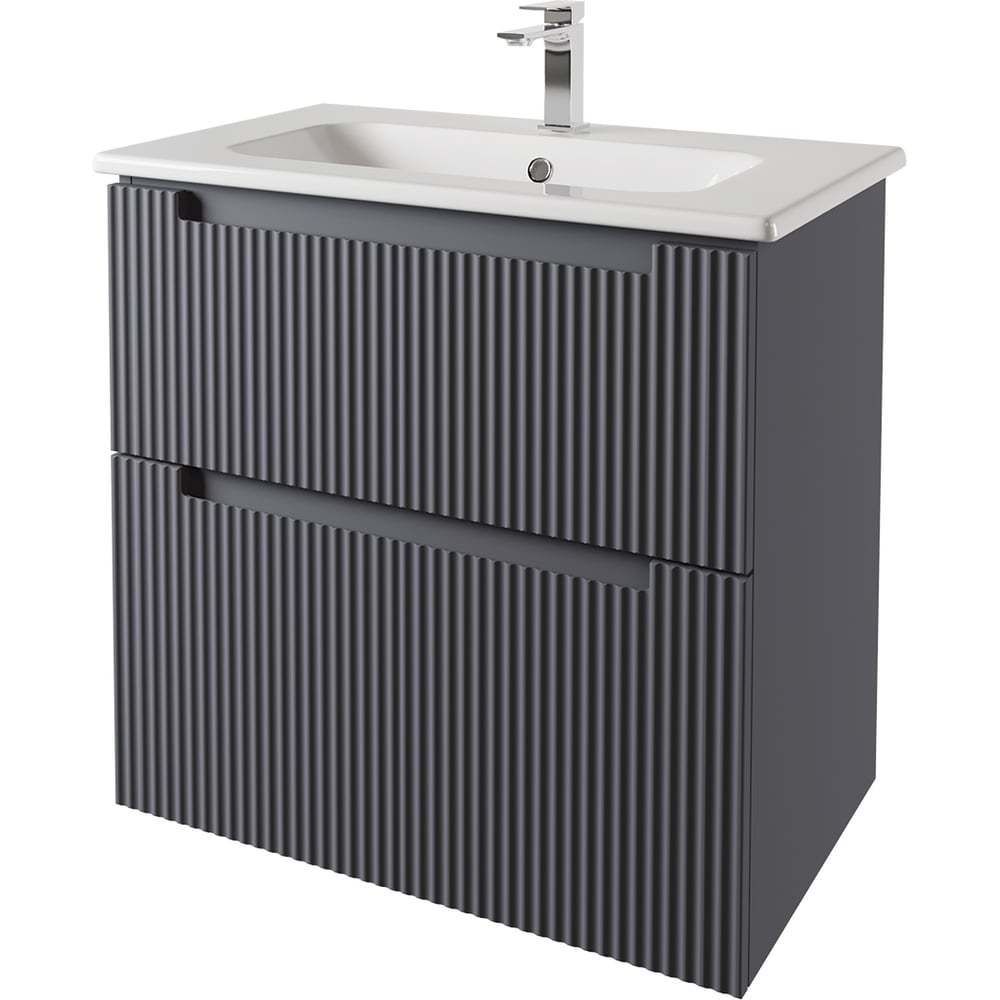 Изображение товара Тумба DREJA EUPHORIA 80 см с 2 ящиками серый базальт