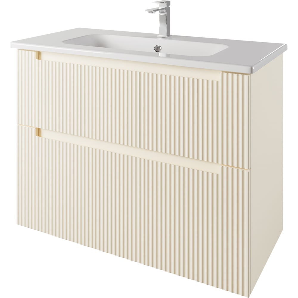 Изображение товара Тумба DREJA EUPHORIA 100 см, подвесная/напольная, бежевый матовый