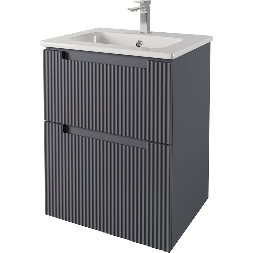 Изображение товара Тумба DREJA EUPHORIA 60 см с 2 ящиками в цвете серый базальт