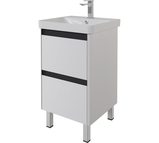 Изображение товара Тумба DREJA LUXURY PLUS 50 см, подвесная/напольная, 2 ящик, белый матовый 99.2027