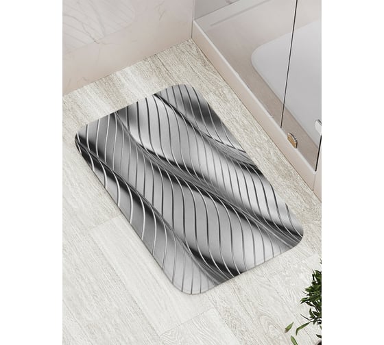 Изображение товара Коврик противоскользящий JoyArty "Металлические холмы" для ванной, сауны, бассейна, bath_22206