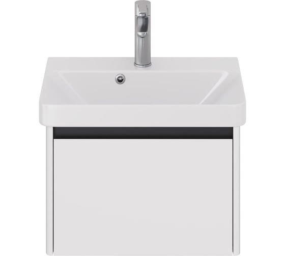 Изображение товара Тумба с раковиной подвесная DREJA LUXURY 55 см, 1 ящик, белый матовый 11055-KL 99.2009K
