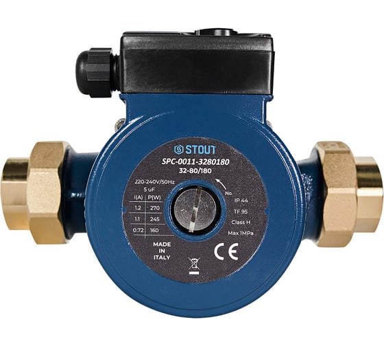 Изображение товара Циркуляционный насос STOUT 32-80/180 220/240V 50Hz с латун SPC-0011-3280180 RG0093JHDQRE7M