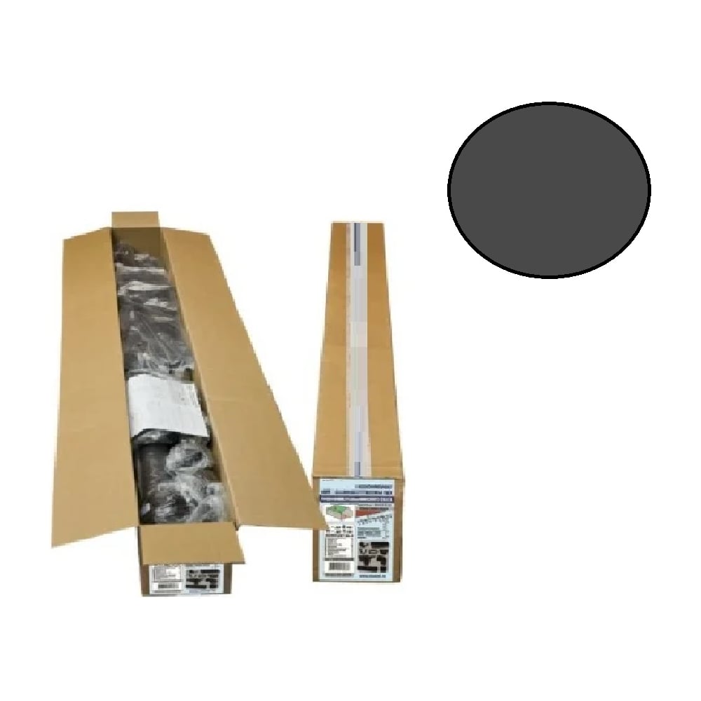 Изображение товара Комплект водосточной системы IMPLAST G130/80 4м серый для кровли до 4 м