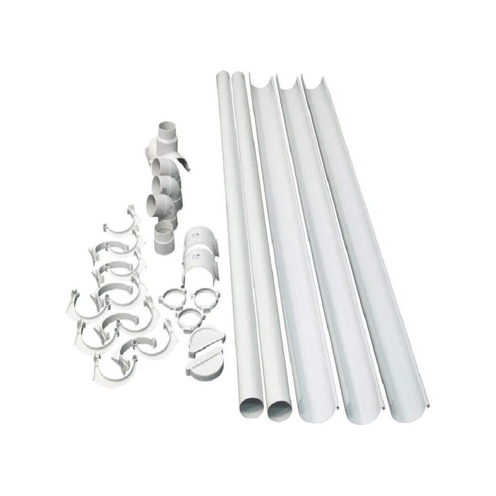 Изображение товара Комплект водосточной системы IMPLAST G130/80 4 м белый для кровли до 4 метров