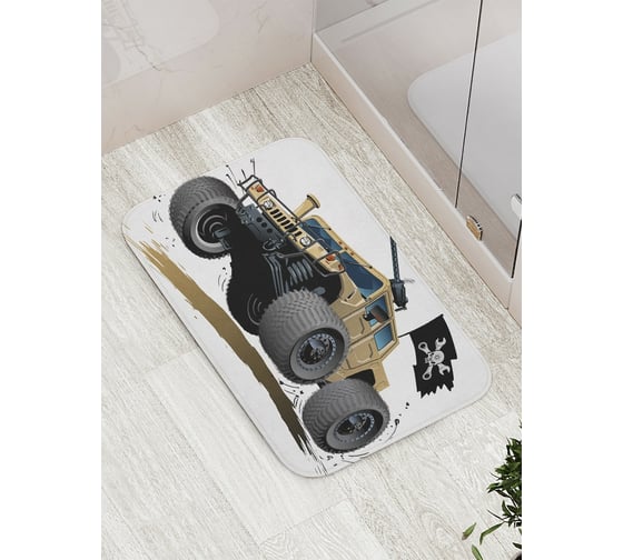Изображение товара Коврик противоскользящий JoyArty "Пиратский джип" для ванной, сауны, бассейна, bath_18228