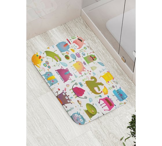 Изображение товара Коврик противоскользящий JoyArty "Монстры веселятся" для ванной, сауны, бассейна, bath_18518