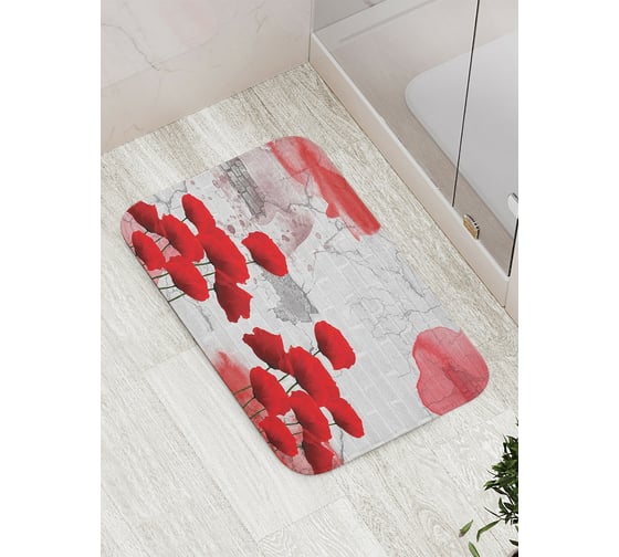 Изображение товара Коврик противоскользящий JoyArty "Уличный мак" для ванной, сауны, бассейна, bath_6976