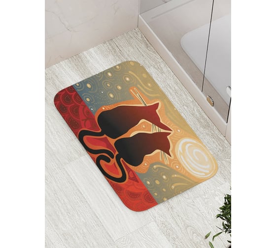 Изображение товара Коврик противоскользящий JoyArty "Мечтающие коты" для ванной, сауны, бассейна, bath_14815