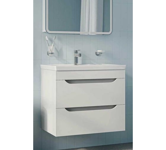 Изображение товара Тумба с умывальником IDDIS Sky подвесная, 70 см, белый, подходит умывальник 4077000i28 SKY70W0i95K