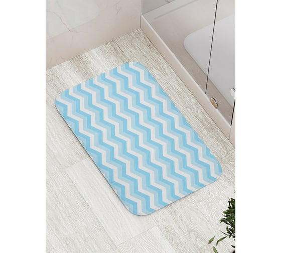 Изображение товара Коврик противоскользящий JoyArty "Оттенки зигзагов" для ванной, сауны, бассейна, bath_11624