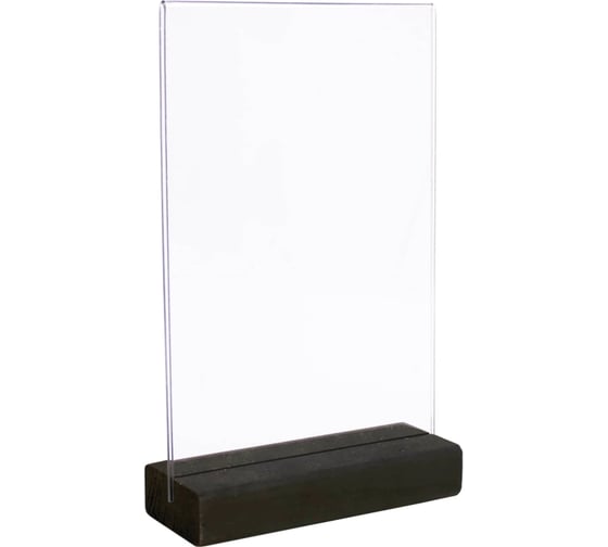 Изображение товара Тейбл тент Контур Лайн А6 Деревяшкино черные упаковка 4 штуки 04EA1024