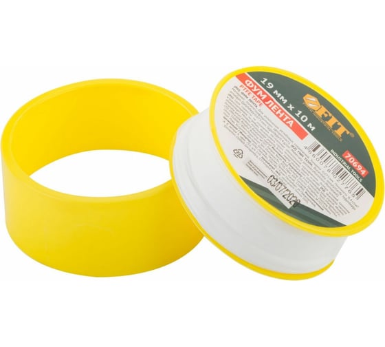 Изображение товара ФУМ-лента FIT плотность 0,40 гр/см3, 19 мм x 10 м x 0,075 мм 70694