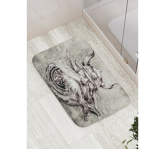 Изображение товара Коврик противоскользящий JoyArty "Бородатый викинг" для ванной, сауны, бассейна, bath_21839