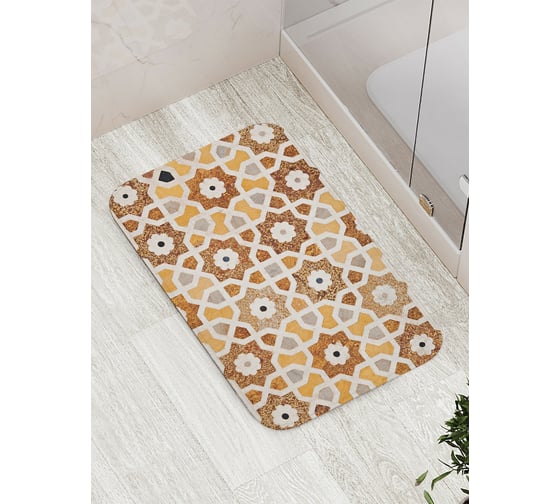 Изображение товара Коврик противоскользящий JoyArty "Цветочный орнамент" для ванной, сауны, бассейна, bath_15872