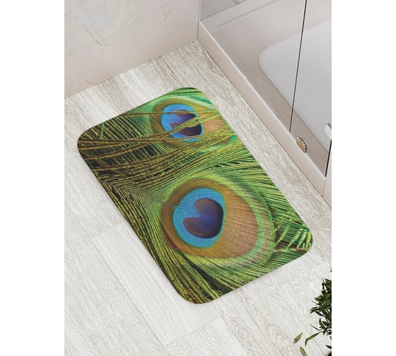 Изображение товара Коврик противоскользящий JoyArty "Фантазия с перьями" для ванной, сауны, бассейна, bath_17191