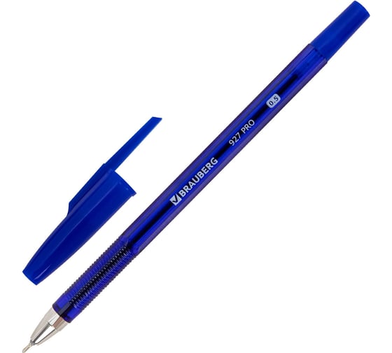 Изображение товара Ручка шариковая BRAUBERG мягкое письмо WRITING 3.0, 927 PRO, СИНЯЯ, 0,5мм, линия 0,25 мм, 50 шт 144337