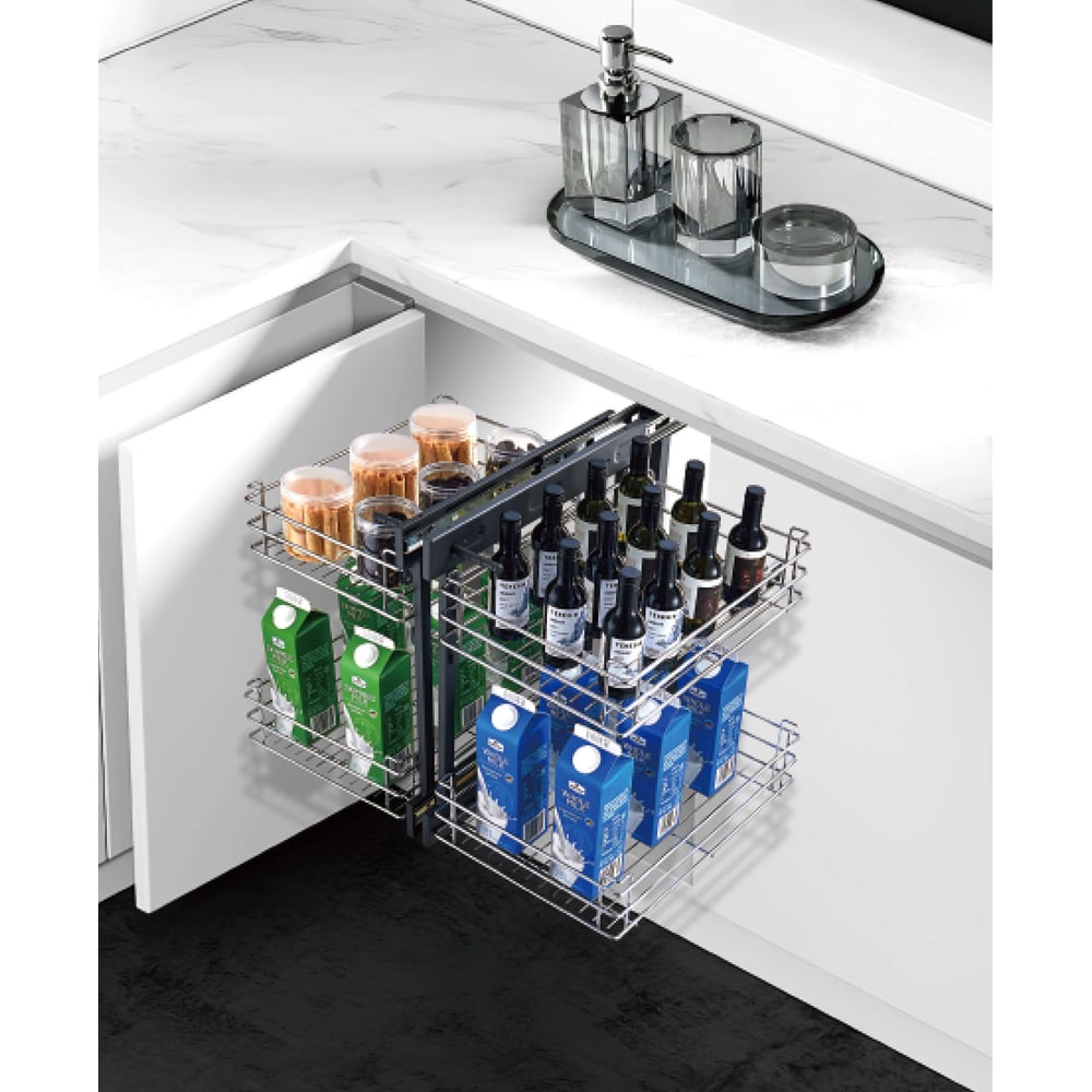 Изображение товара Выдвижные угловые лотки Mebax с доводчиком 800-900мм