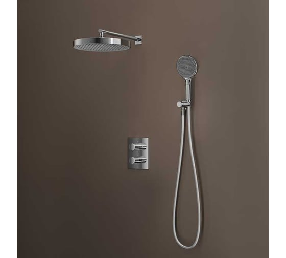 Изображение товара Душевая система IDDIS Duna с тропическим и ручным душем, с термостатом, глянцевый хром DUNSB0Ti67