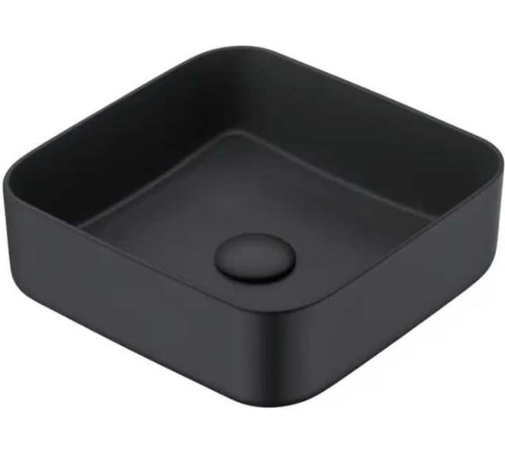 Изображение товара Комплект 2в1 IDDIS Basic умывальник и выпуск, черный матовый BASBM04i27