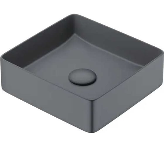 Изображение товара Комплект 2в1 IDDIS Basic умывальник и выпуск, серый матовый BASGM01i27