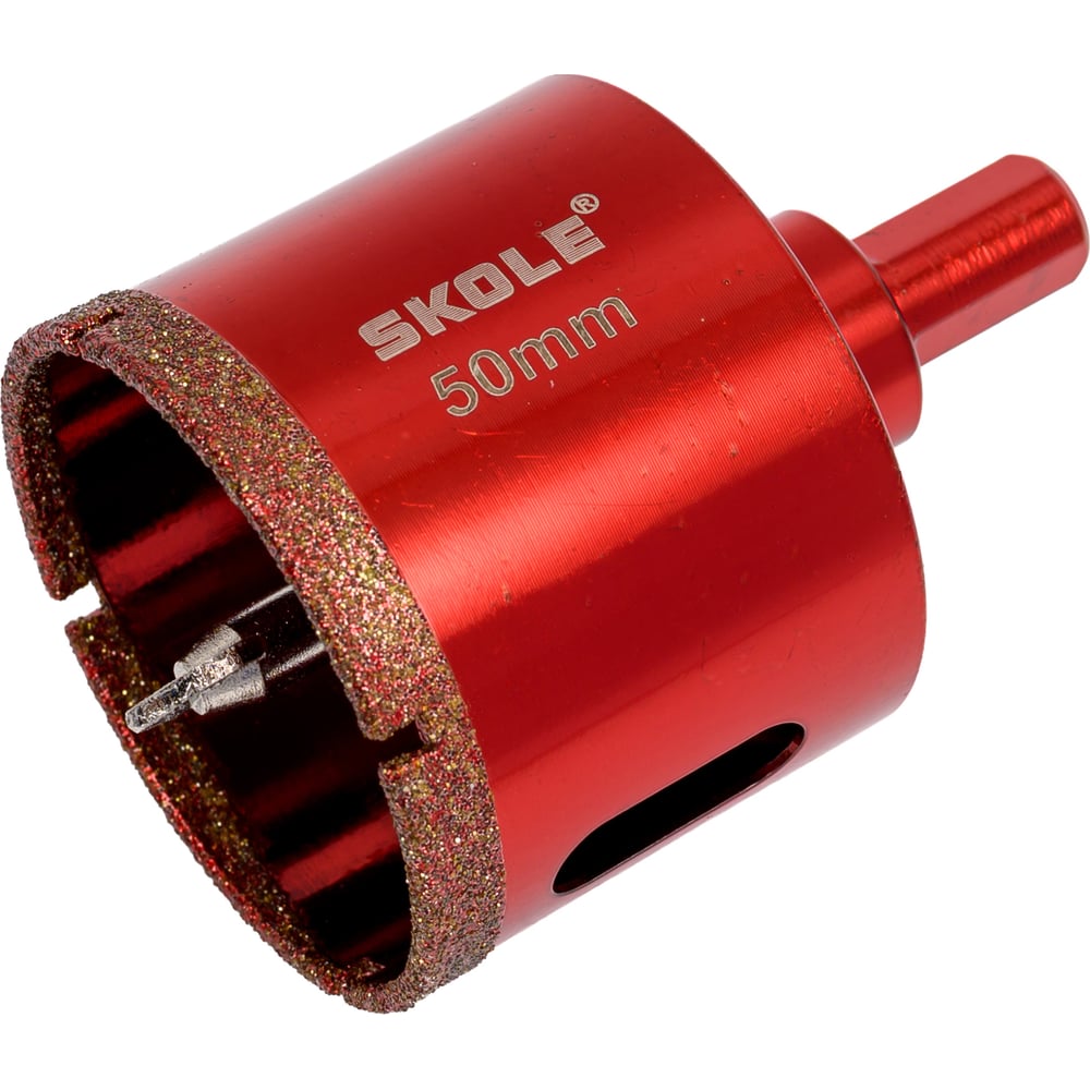 Изображение товара Коронка по керамике алмазная с центрирующим сверлом SKOLE 50 мм