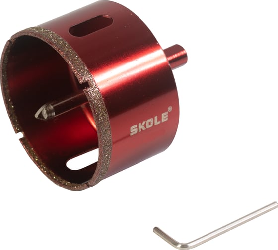 Изображение товара Коронка по керамике алмазная с центрирующим сверлом SKOLE (K15) 28 мм 028092