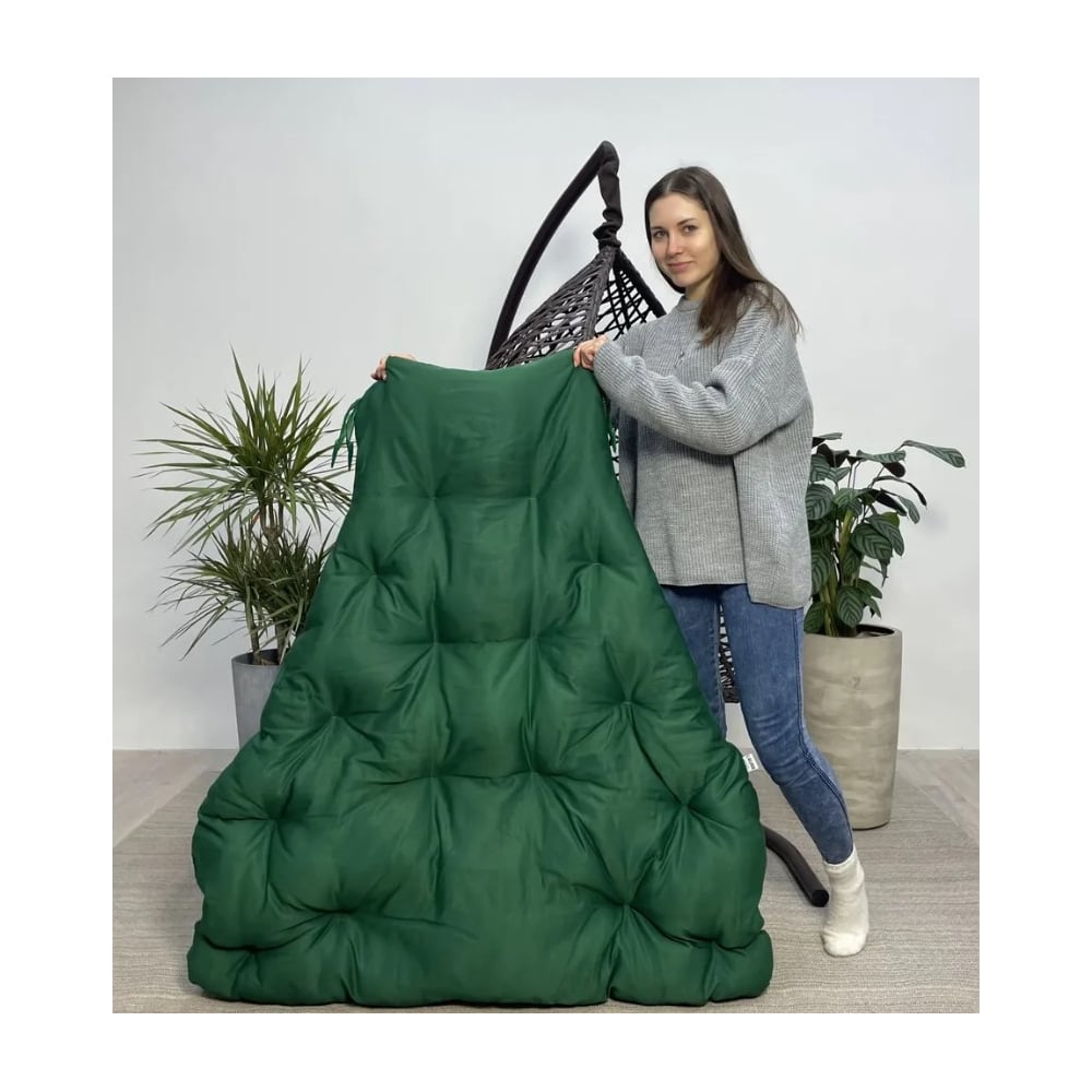 Изображение товара Подушка для качелей и кресел Лаура COMFORT Зеленый трапециевидная синтепух