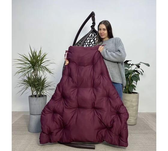 Изображение товара Подушка для подвесного кресла/качелей Лаура COMFORT Бордовый CFTpd-2