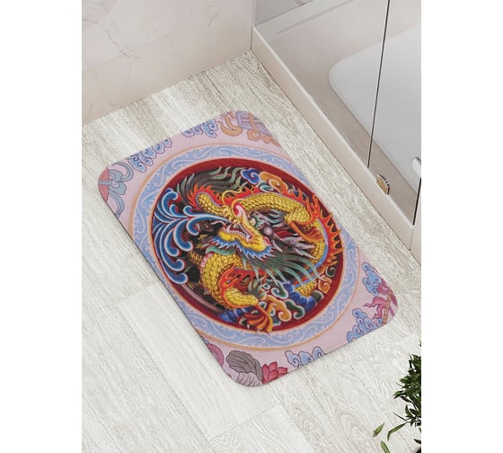 Изображение товара Коврик противоскользящий JoyArty "Драконий круг" для ванной, сауны, бассейна, bath_17907