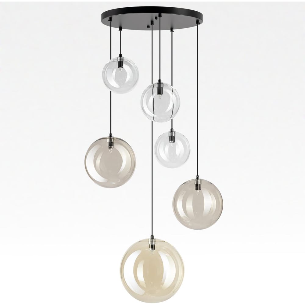 Изображение товара Каскадная люстра Citilux ORTON Микс CL202163 для модерна с разноцветными плафонами