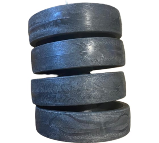 Изображение товара Комплект колес ОАО "ПОЛИМЕР" ф160x42x20 черное 4 шт. 7930174550151