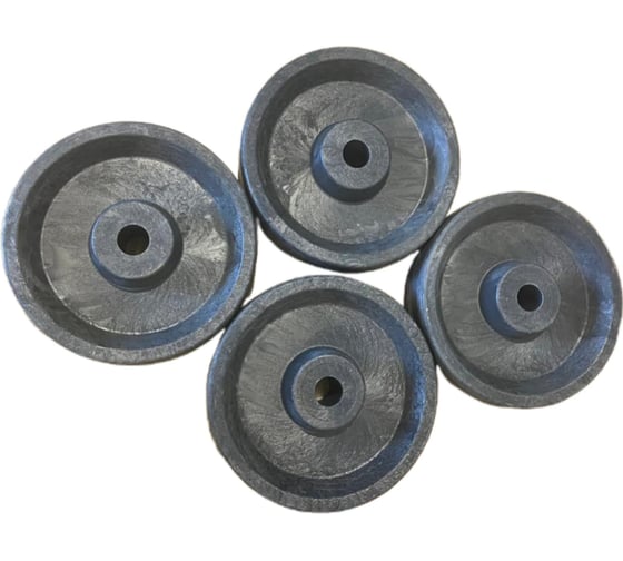 Изображение товара Комплект колес ОАО "ПОЛИМЕР" ф160x42x16 черное 4 шт. 7930174550144