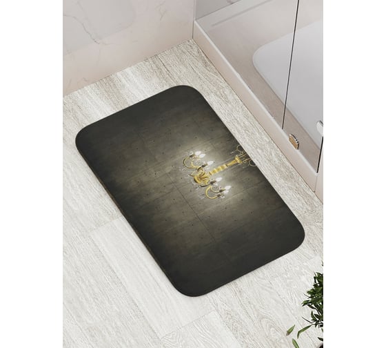 Изображение товара Коврик противоскользящий JoyArty "Золотая люстра" для ванной, сауны, бассейна, bath_17684