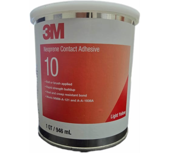 Изображение товара Клей 3М 10 SW неопреновый, однокомпонентный, контактный, желтый, 946 мл SW10