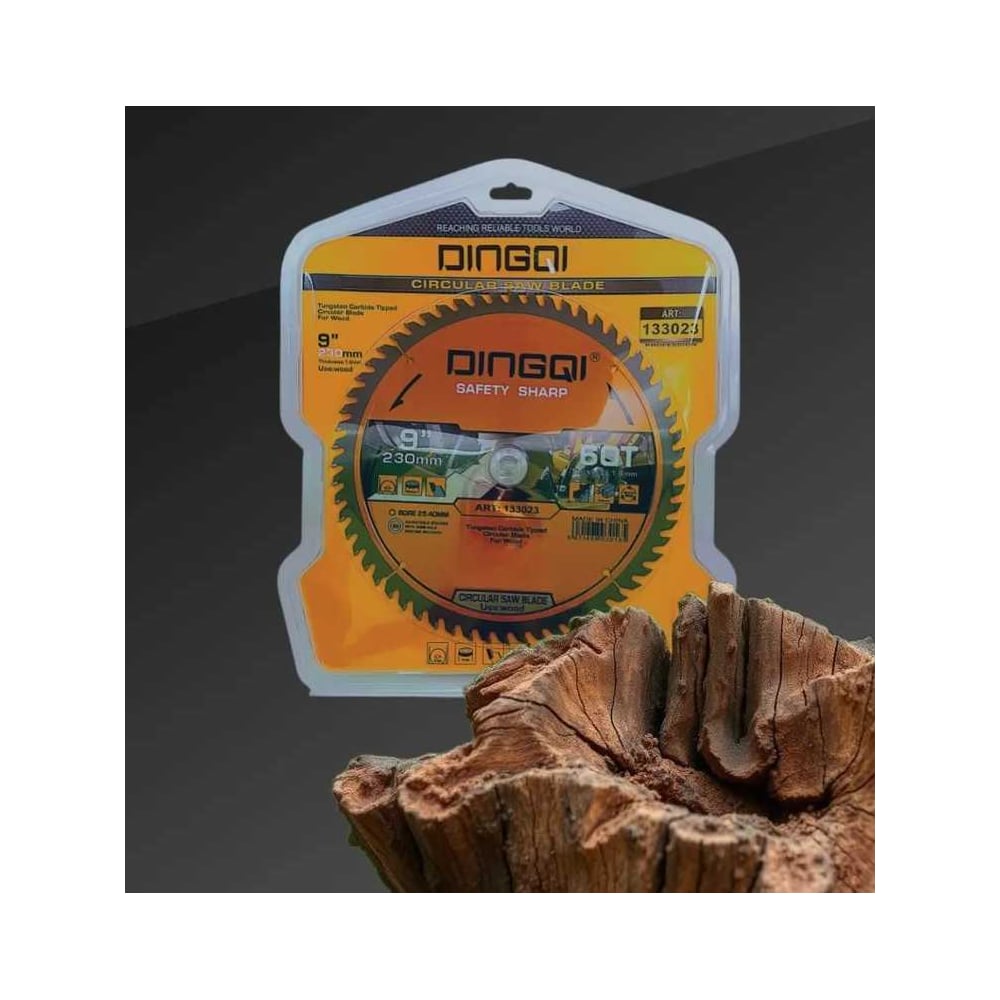 Изображение товара Диск пильный по дереву DINGQI Стандарт 230 мм 114 зубьев для быстрого качественного пиления