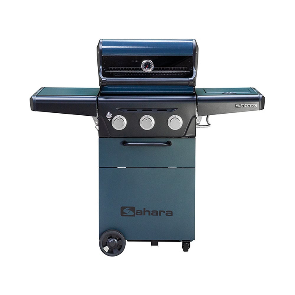 Изображение товара Газовый гриль Sahara X350 3 горелки боковая полка жаропрочная эмаль