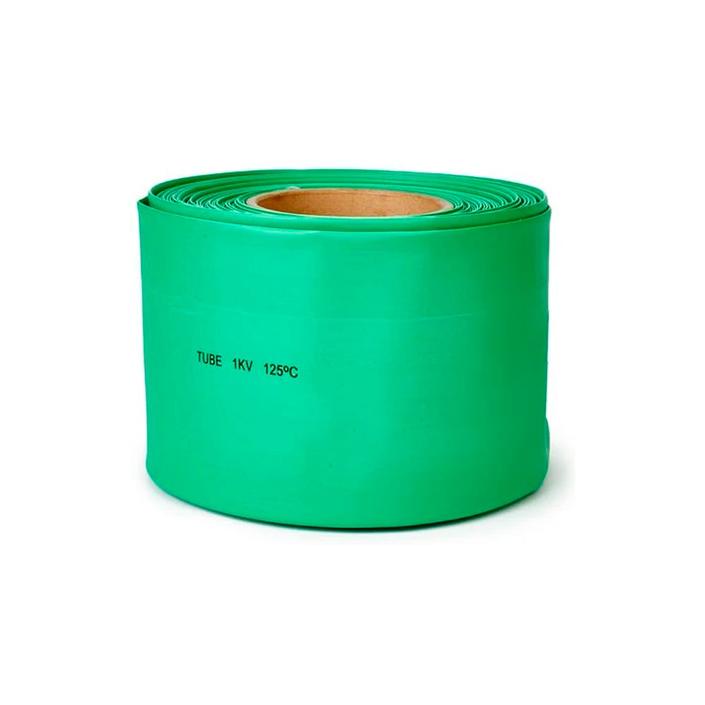 Изображение товара Термоусаживаемая трубка HLT ТТУ 120/60 зеленая 25 м ролл