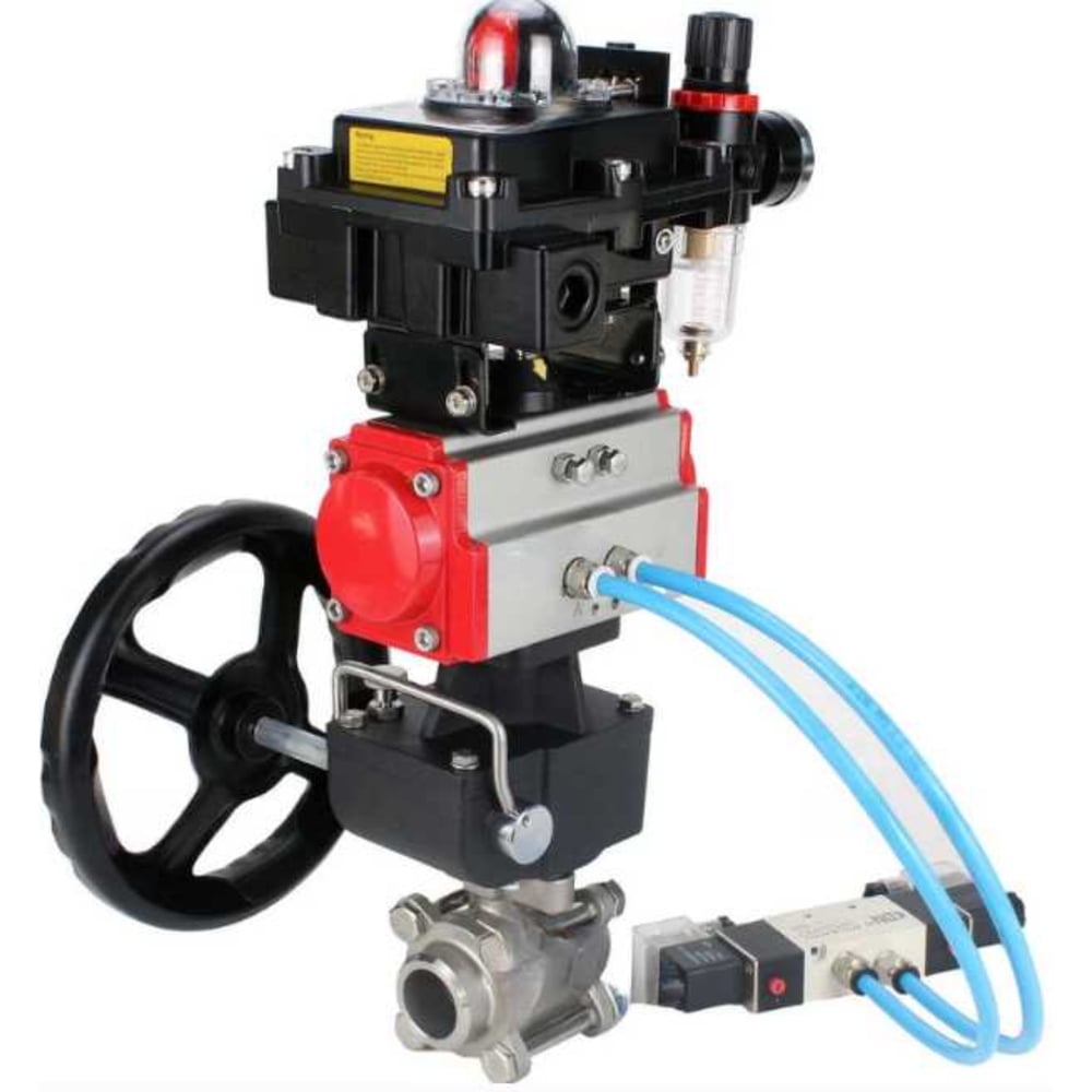 Изображение товара Кран DN.ru 316-316-PTFE-FP-W-ISO-H WDVF Ду25 Ру63 нержавеющая сталь профессиональный