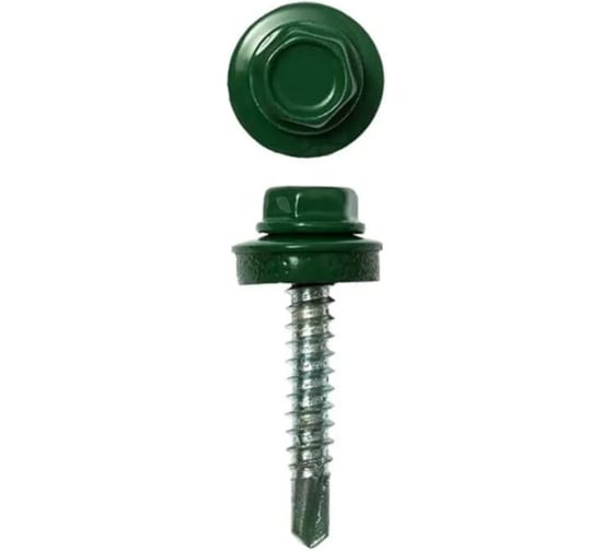 Изображение товара Саморез кровельный по металлу ЦММ ПРЕМИУМ 5.5х25, RAL 6005, 250 шт 0Т-00012626