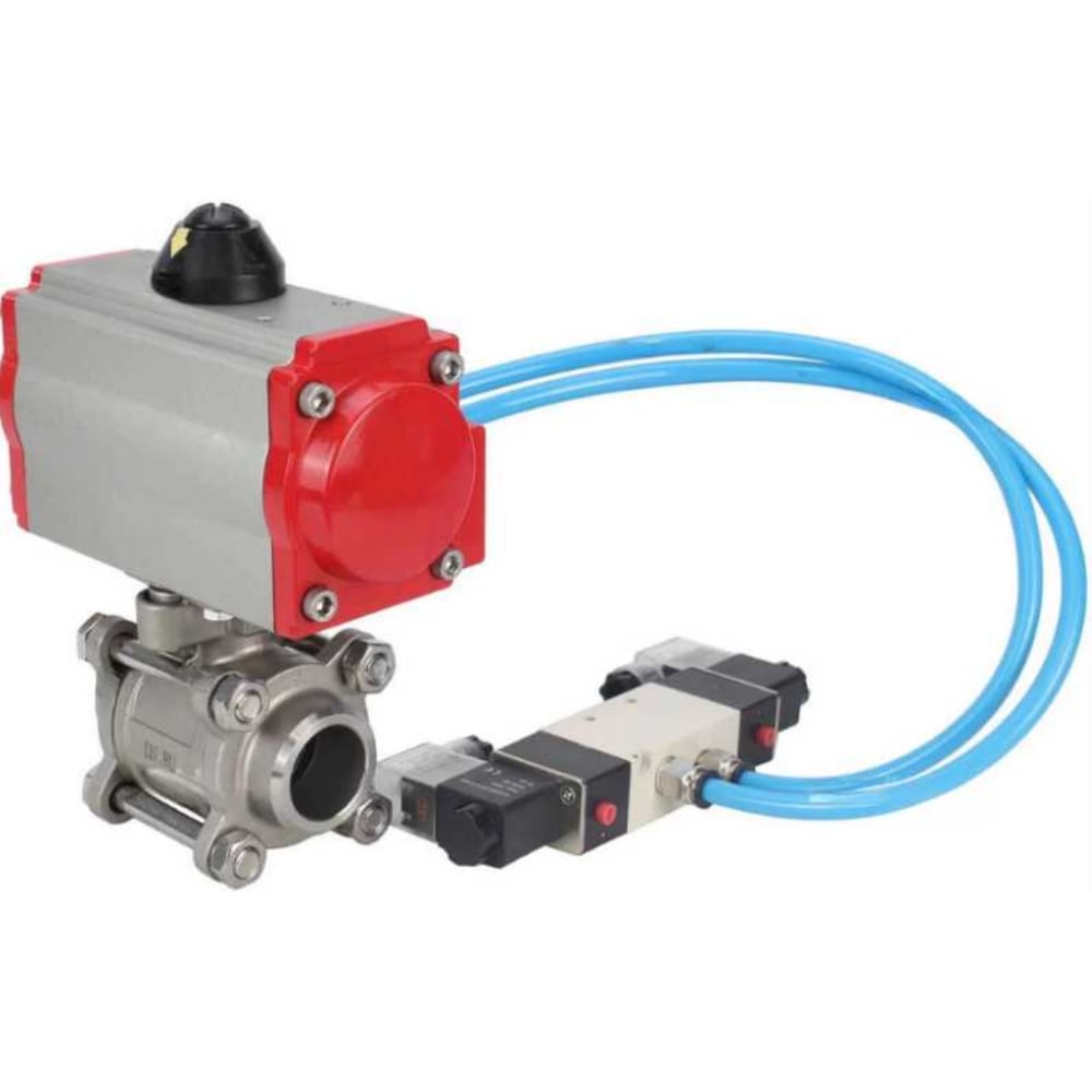 Изображение товара Кран DN.ru 316-316-PTFE-FP-W-ISO-H WDVF Ду25 Ру63 двухходовой